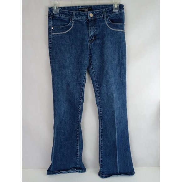 Southpole Women's Metallic Embroidered Stretch Bootcut Jeans Size 11 - Picture 2 of 10